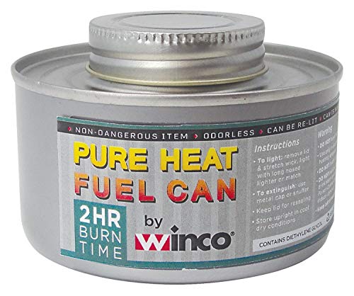 Winco C-F2, 2-Hour Wick-Type Chafing Fuel Can with Twist Cap for Chafing Dishes and Coffee Urns (24 Pack)