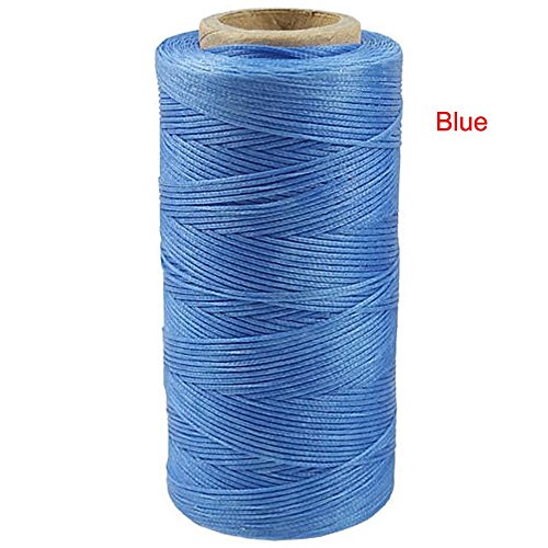 Fujiyuan 1 pcs 300 Yards Sew Hand Wax Line Leather Craft Sewing Wax Thread Bag Wallet Craft Blue miniatura 2