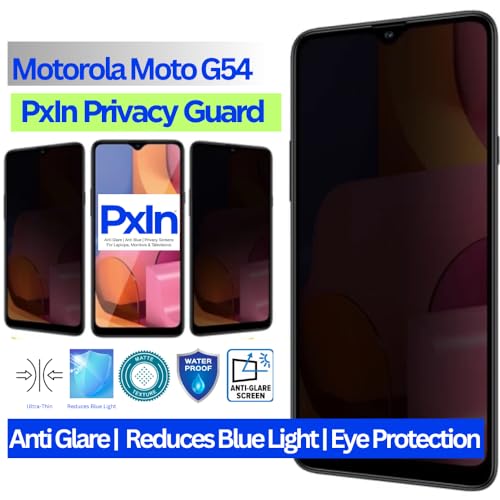 Image of Pxin Mobile Privacy Guard for Motorola Moto G54 | Mobile Privacy screen protector | Anti Glare | Anti Spy Screen Protector | Reduces blue light | Self-healing guard from scratches
