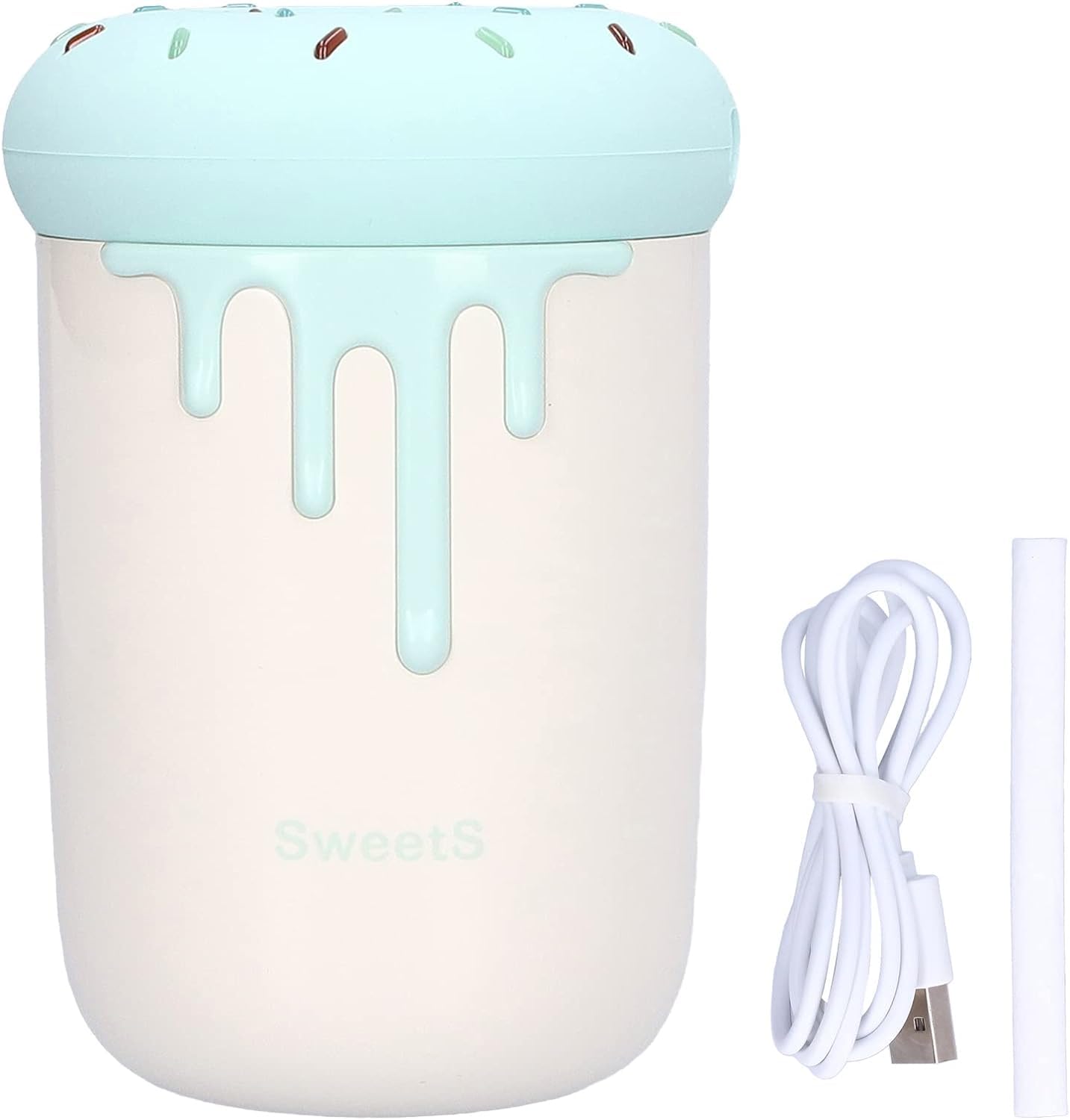Domésticos Humidificador De Escritorio, Humidificador De Niebla Fina, Diseño Lindo, Ligero, Sin Ruido, Dormitorio, Humidificador De Oficina, Verde