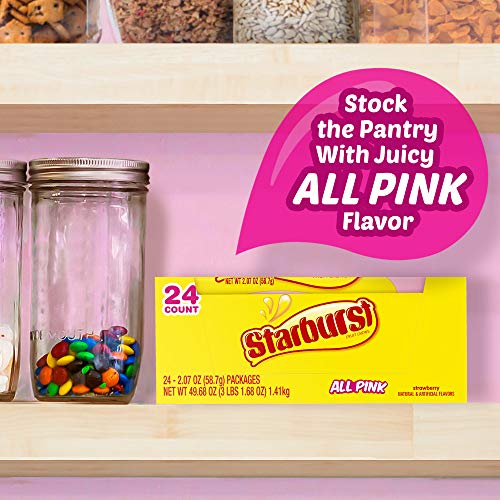 Starburst All Pink Fruit Chews Candy Bulk Pack, 2.07 Oz (Pack Of 24) #TOP4