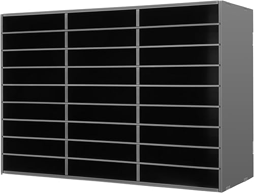 Miniatura 11 de Clasificador vertical de escritorio blanco, organizador de archivos vertical de 11 ranuras, organizador de archivos vertical, organizador de