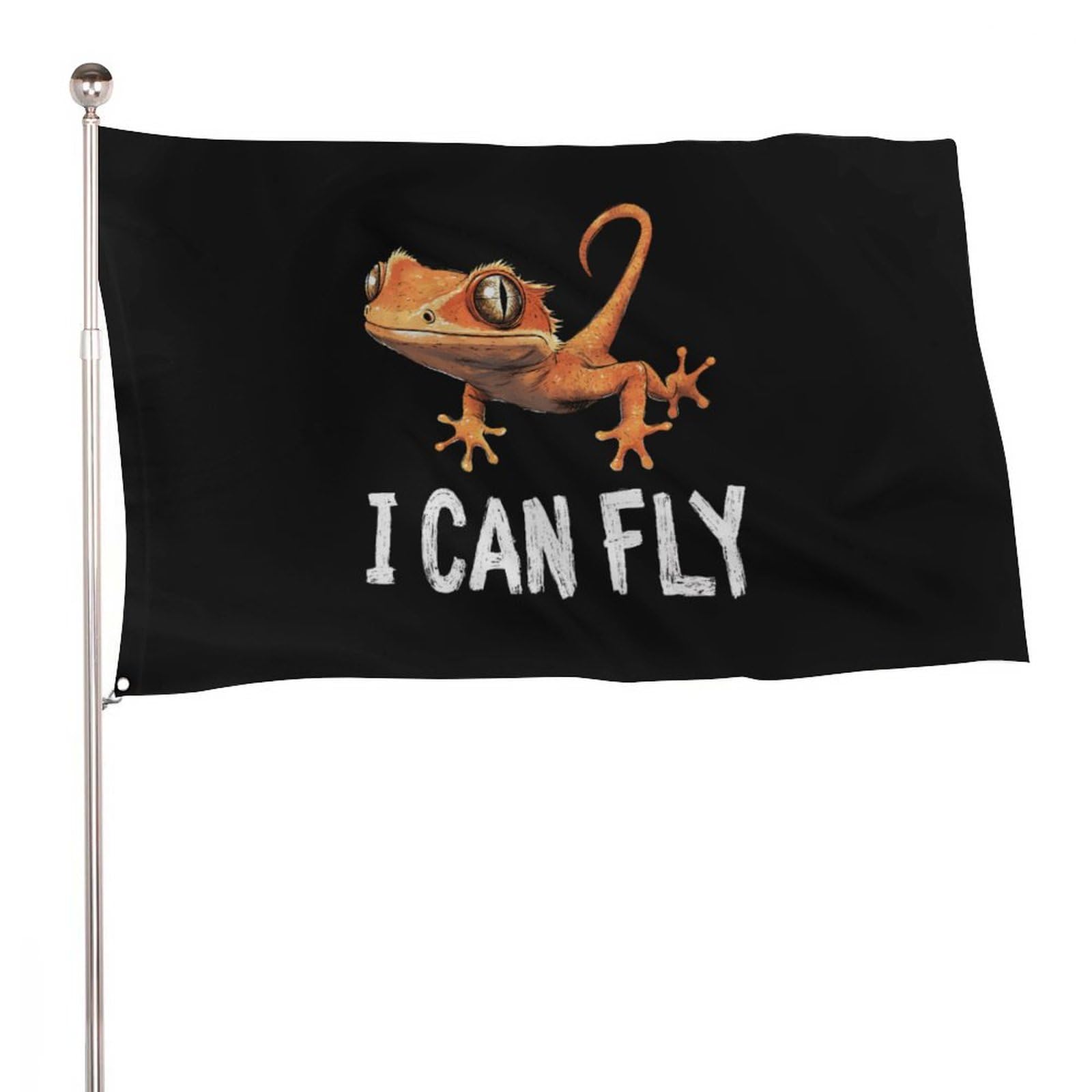 Crested Gecko I Can Fly Classic Garden Flags for Outside Welcome House Yard Flag for Patio Decoration