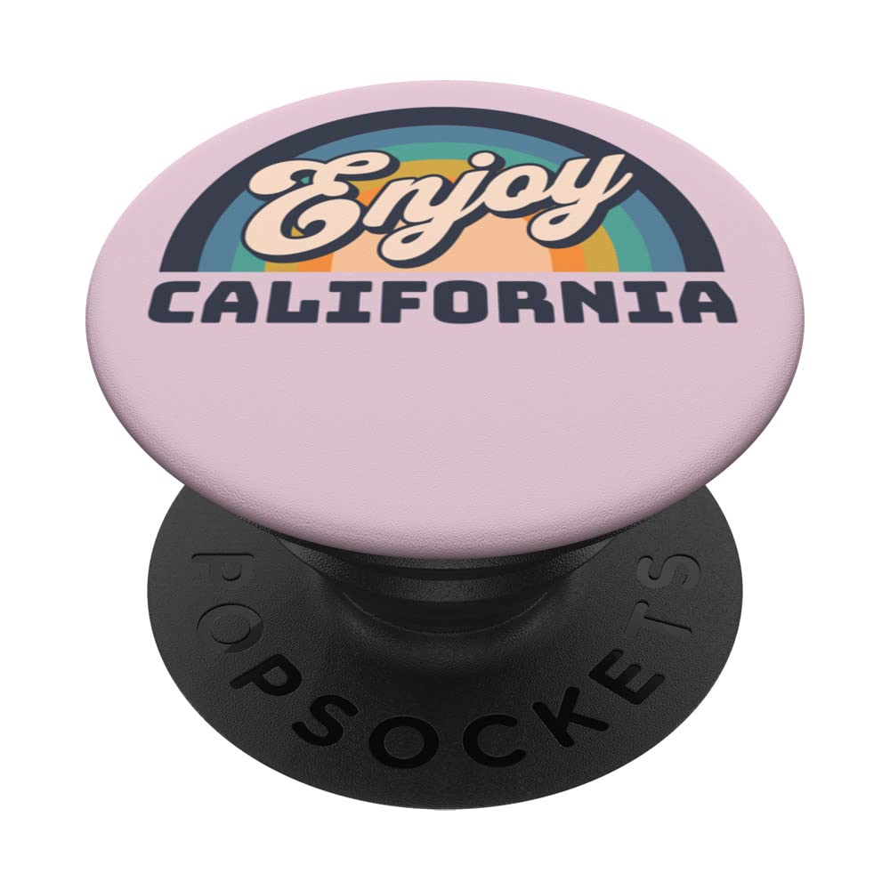 Rainbow Enjoy California Life PopSockets Swappable PopGrip