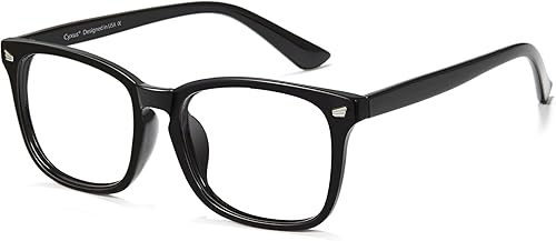 Miniatura 9 de Cyxus - Gafas de computadora con bloqueo de luz azul patentadas, anti UV 400, alivia la tensión digital sobre los ojos, marco cuadrado clásico, azul