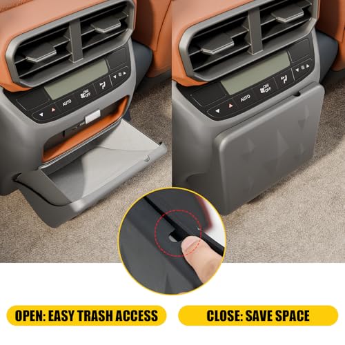 Image of Trash Can Compatible with 2023-2025 2026 Honda Pilot Trash Bin Magnetic-Closure Garbage Can Magnetized Trash Bin Extra Rear 2nd Row Storage Box for 2024 Pilot Accessories