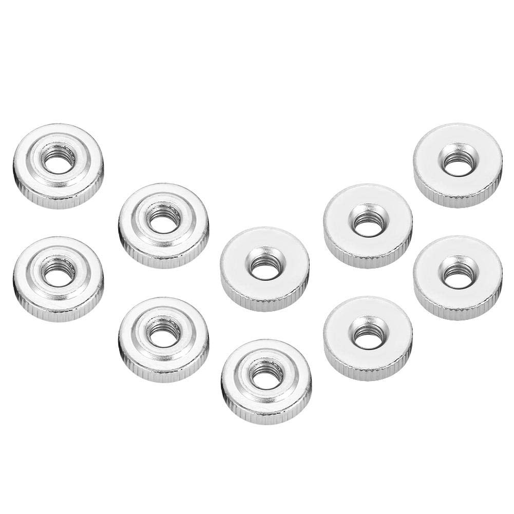 Dado zigrinato 10 pezzi, dadi zigrinati tondi, dadi zigrinati GB807 M3 M4 M5 M6 M8 M10 in acciaio al carbonio dado zigrinato(M510pcs)