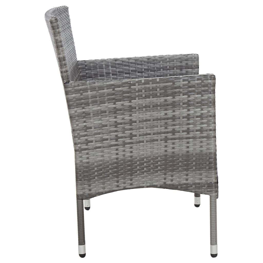 4-cz. zestaw wypoczynkowy do ogrodu, sofa ogrodowa z poduszkami, komplet mebli tarasowych, szary rattan PE