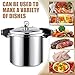 Kritkin 24qt Pressure Cooker with 6 Mason Jars, 6 Canning Supplies with Pressure Panner Stainless Steel Steam Rack Gauge for Canning, Silver