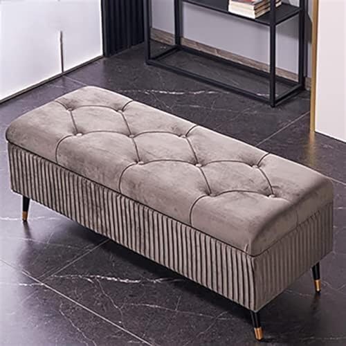 Tabouret à chaussures et coffre rembourré pour optimiser les petits salons - 2