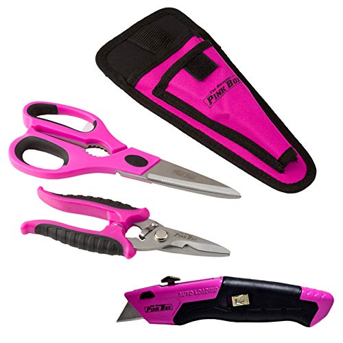 The Original Pink Box PBC3CUT Scissor, Cutter and Utility Knife Bundle