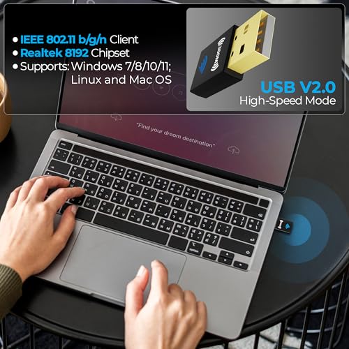 Image of Foxin Nano 300 mbps Wireless USB Wi-Fi Adapter for PC, Desktop, Laptop | Mini WiFi Dongle Compatible with Windows, Mac Os & Linux Kernel | Advanced Security WPA /WPA2 encryption Standards | 300 mbps
