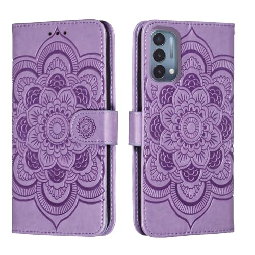 Étui portefeuille OnePlus Nord N200 5G clapet magnétique cuir souple violet
