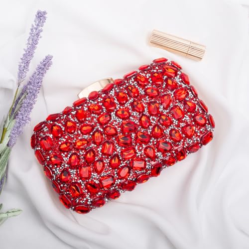 Image of Gemstone Clutch Purse, Rhinestone Purse | Evening Clutch for Women Wedding Party, Crystal Evening Bag for Women Evening