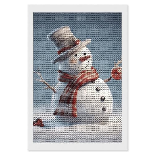 Broderie diamant bonhomme de neige kit complet loisir créatif adulte