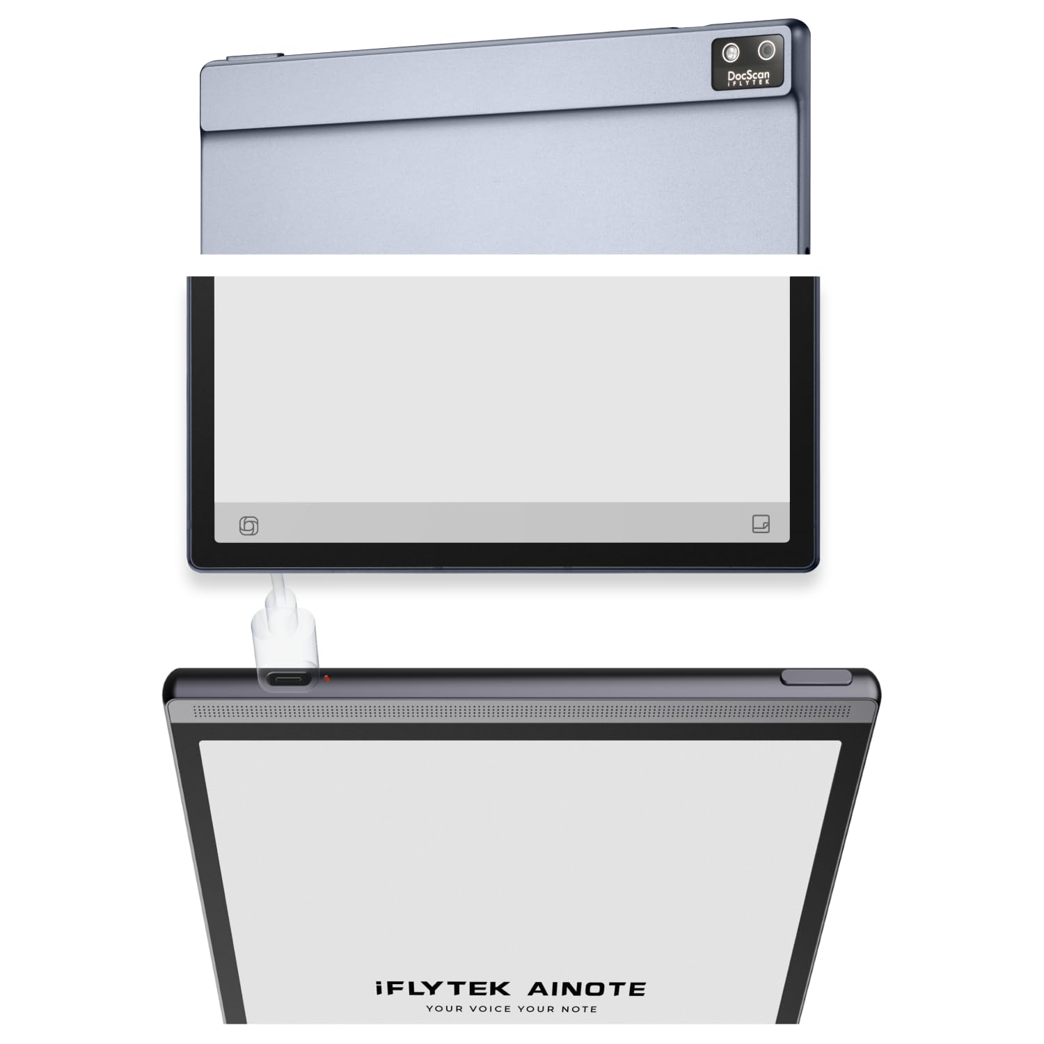 iFLYTEK AINOTE Air 2 de 8,2" Tableta de Tinta electrónica Toma de Notas y Papel Digital con lápiz óptico, grabación con IA, transcripción multilingüe, Lectura y gestión de tareas – Gris