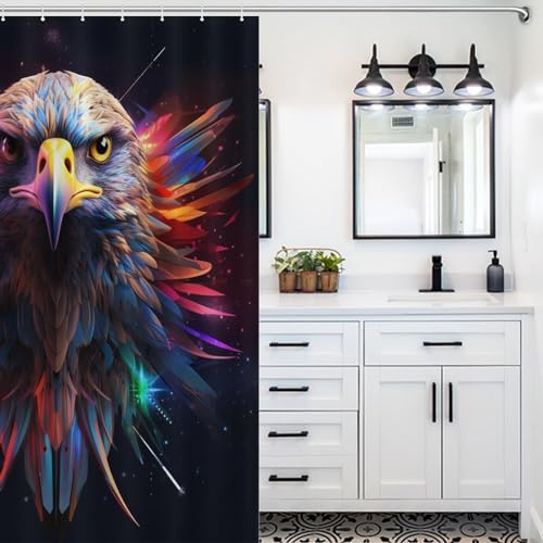Rideau de douche imperméable anti-éclaboussures pour baignoire 140x183cm