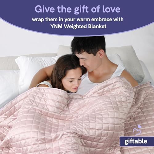 YnM Cooling Weighted Blanket for Adults, 15lbs Heavy Bed Throw Comforter with 100% PE Fabric, Ideal for Hot Sleepers or Summer Days(48x72 Inches for Twin/Full Bed, 15 Pounds, Pink) by YnM - Used condition - Image 7