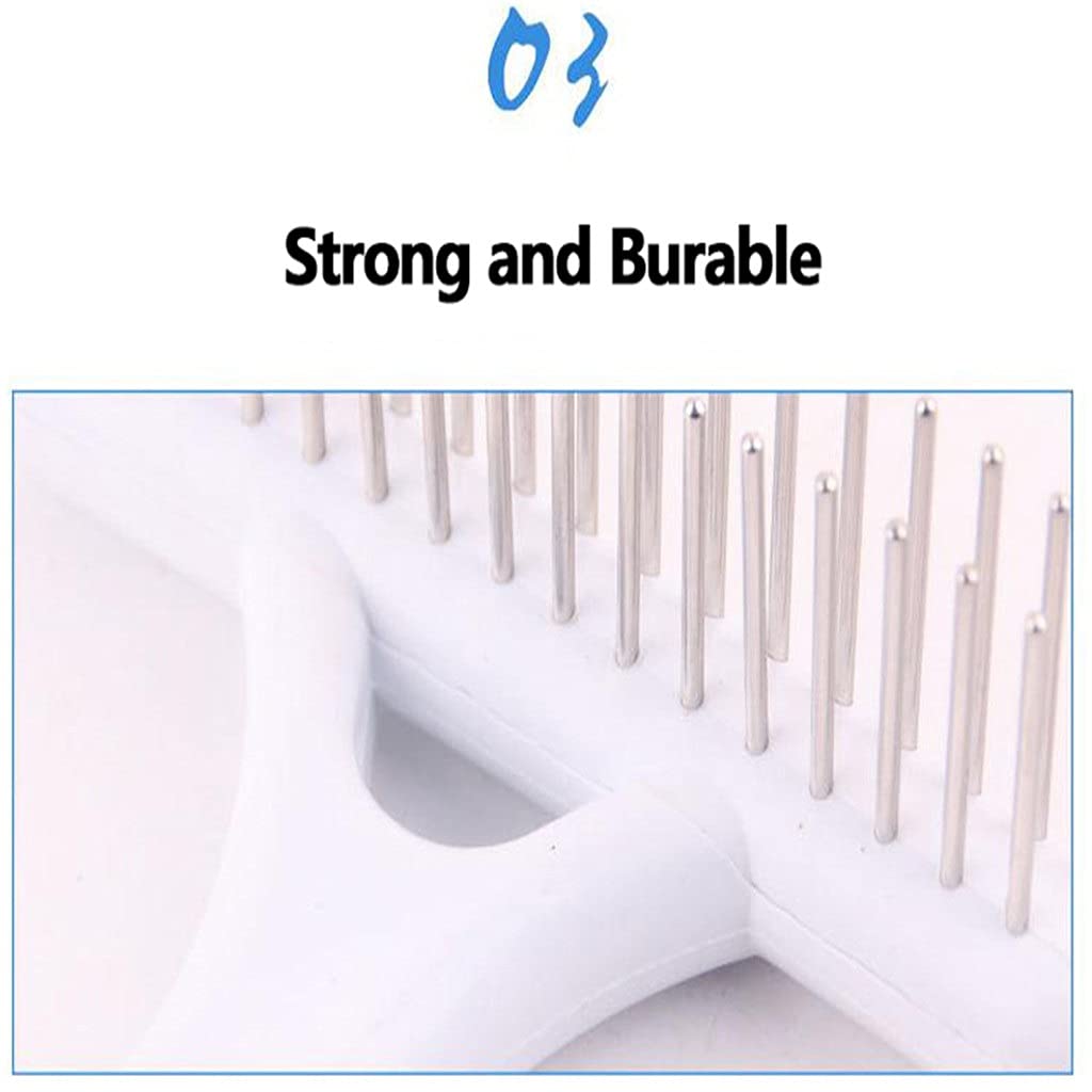 Peine de rastrillo Blanco para Perros, Cepillo para Pelo Corto y Largo, para Quitar Gatos, Cepillo para Perros, Herramientas de Aseo, Suministros para Perros y Mascotas liujiapeng55 (Blanco)