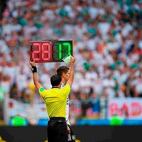 Marcador LED de doble cara McbeAn para sustituciones y tiempo de lesión en fútbol, con memoria de datos al apagarse miniatura 2