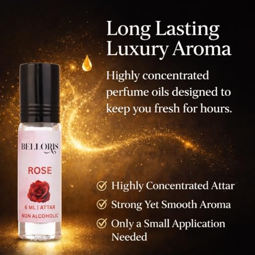 Image of Rose ,Chandan, Jasmine & Chandan Kesar, 4 x 6ml, Attar Gift Set for Men & Women, Non Alcoholi Perfume Oil | Premium Roll On Ittar Fragrance Gift Box Special Occasions Eid, Ramadan, and Umrah Gifts