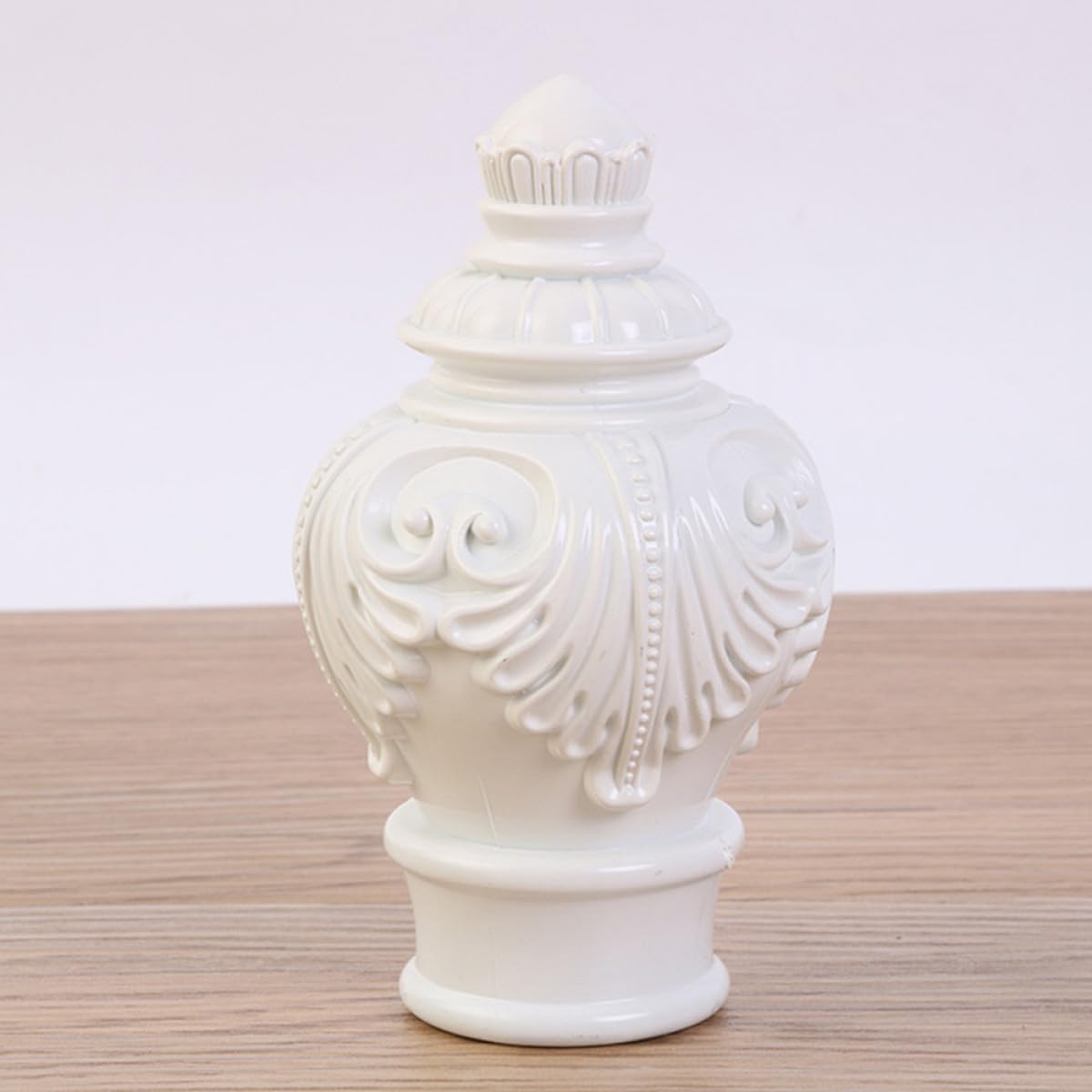 Embouts de Tringle à Rideaux Design Créatif Faciles à Détacher Lot de 10 en Plastique Blanc Accessoires Solide pour Salon et Salle à Manger pour Décoration de Fenêtres