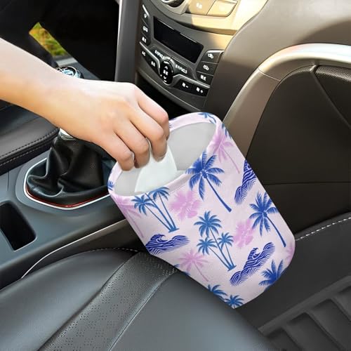 Image of Palm Tree Car Trash Can Portable Dustbin Bin Waste Basket Car Accessories Interior for Front Seat, Back Seat, Floor, Headrest