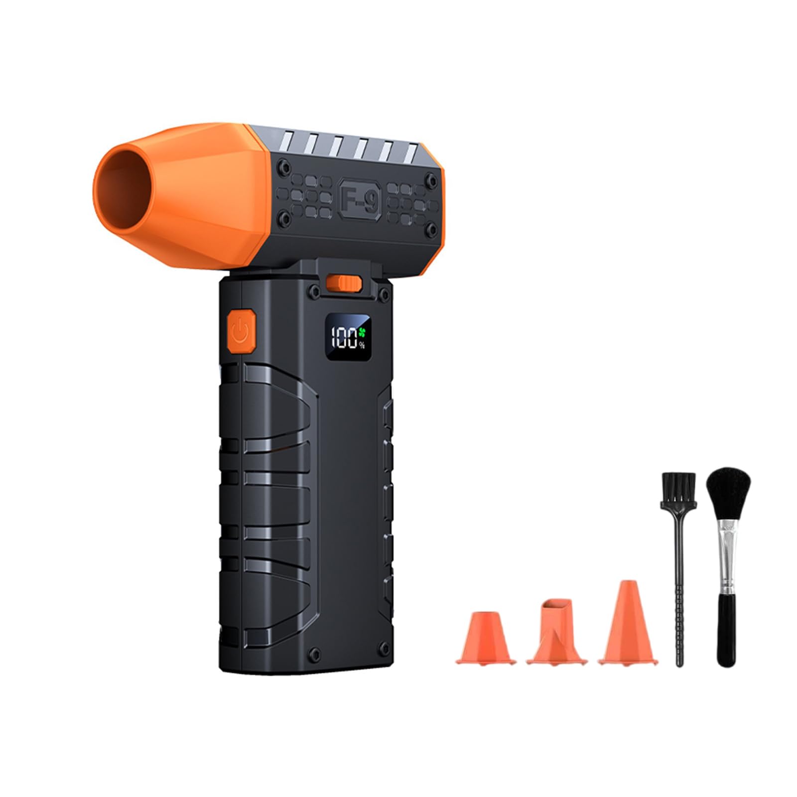 Cordless Blower 130000RPM Air Duster with Interchangeable Nozzles Light Weight Blower for Outdoor Snow Use Adjustable Cooling