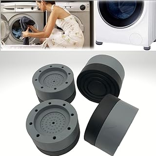 Washing Machine Foot Pads for AntiVibration & Anti-Walk | Washer Dryer Anti Slip Mat with Rubber Technology Ideal Vibratio...