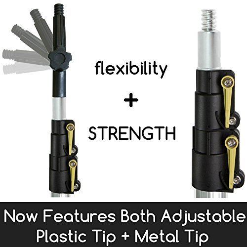 Docapole 20 Ft Reach Window Washing Kit With 5 To 12 Ft Telescoping Extension Pole, Window Squeegee With Scrubber Combo #TOP4