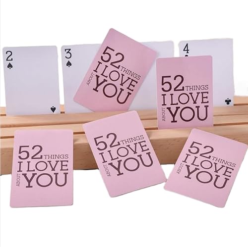 LLWL Personalized 52 Reasons Why I Love You Playing Cards,