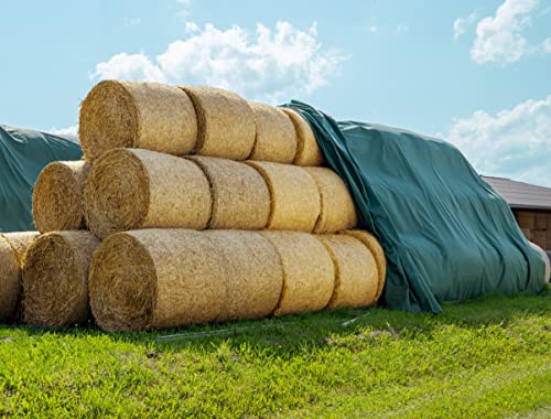 AGRI plus Strohvlies 9 8 x 6 m - ohne Nägel I Stabiles 140 g/m Schutzvlies aus Polypropylen I Extrem reißfestes Heuvlies für langfristigen Schutz I Abdeckvlies wetterfest & UV-beständig