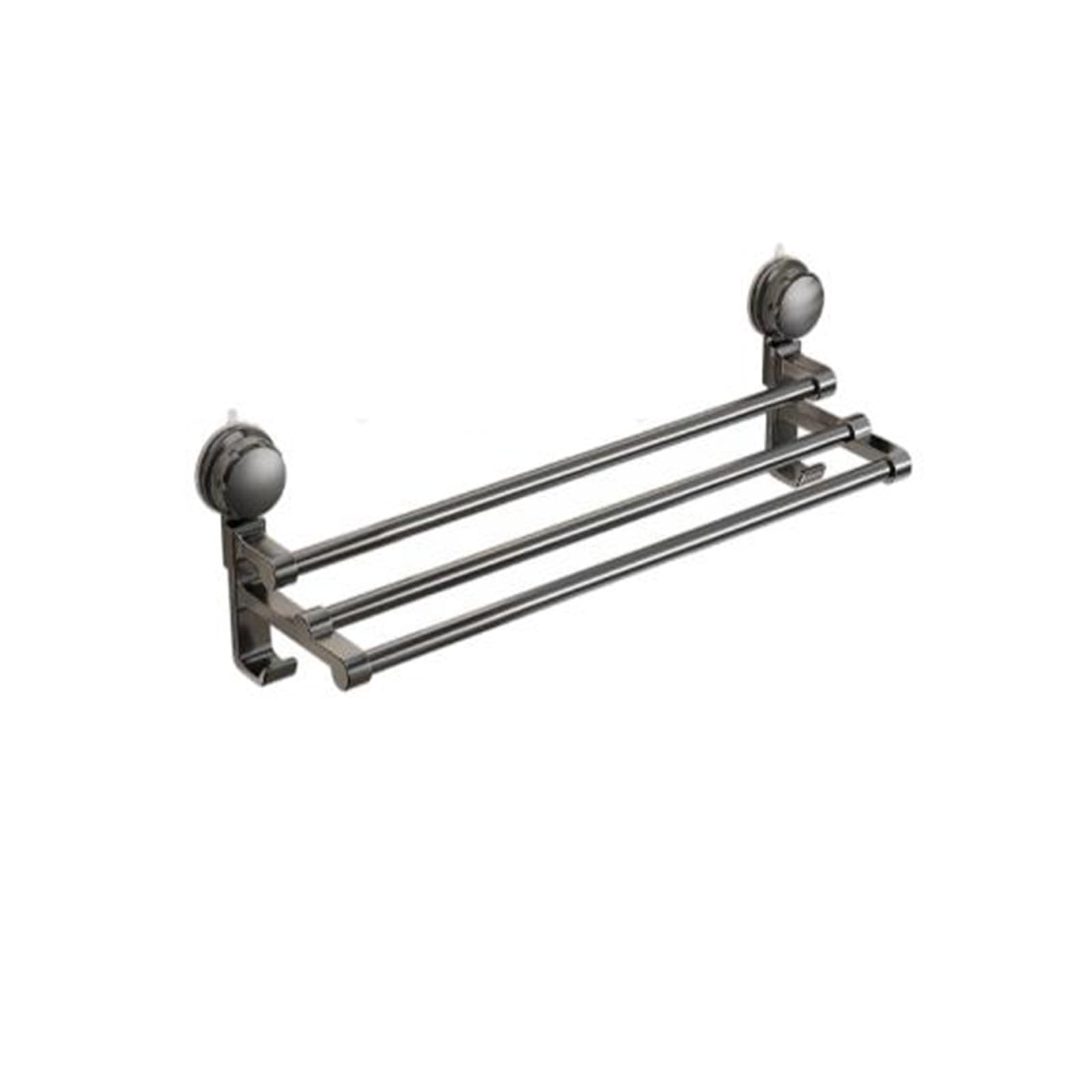 Porte serviette salle de bain à 3 niveaux JATIBOSH étagère murale en aluminium de 30cm