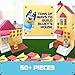 Tile Town Bluey Heeler Family Home 52-Piece Magnetic Tile Playset, Interactive STEM Magnetic Tiles Toys, Includes Bluey & Bingo Figures, Action Tiles