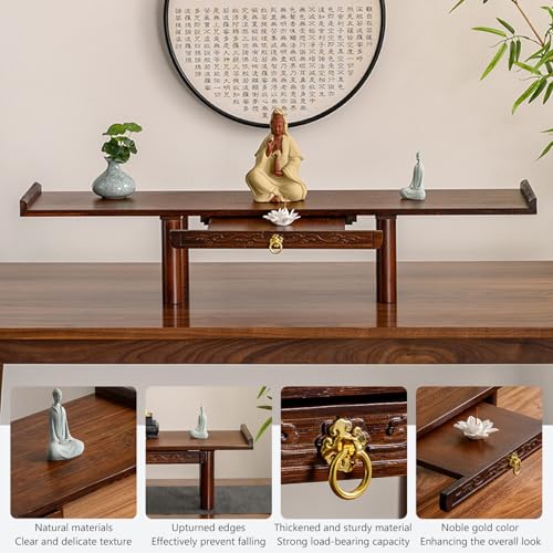Santuario y Altar Budista Premium - Mesa de Meditación de Bambú con Acabados Artesanales 5