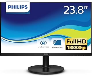 飞利浦显示器显示屏 241V8L/11 (23.8英寸/FHD/5年保修/HDMI 1.4x1, D-Sub(VGA)x1/倾斜/无框/蓝光阻挡)