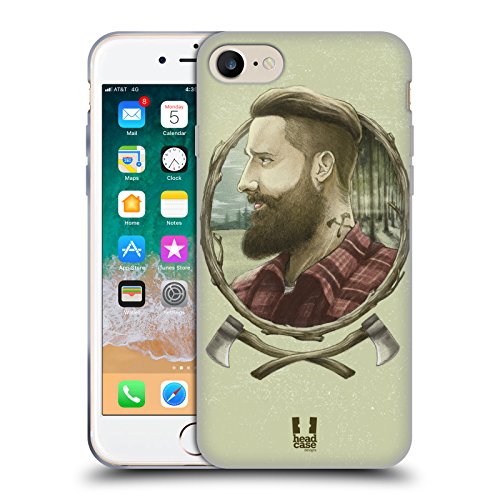 Coque en gel iPhone 8 style Bûcheron Hipsters pour vos sorties urbaines