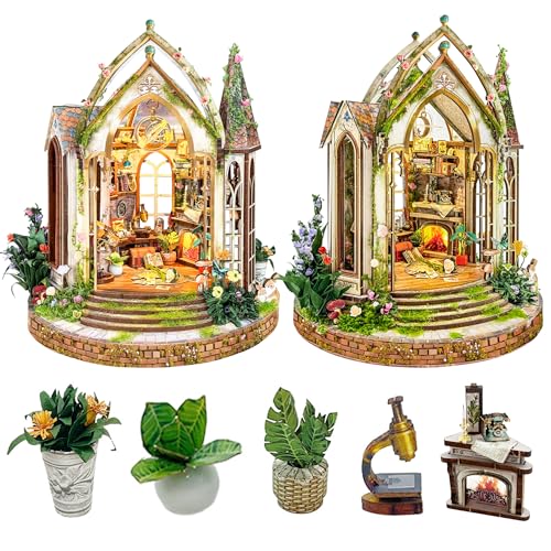 DIY Miniature House Kit, Book Nook Mini Things Bookshelf Decor 3D Wooden Puzzle for Adults, Birthday...