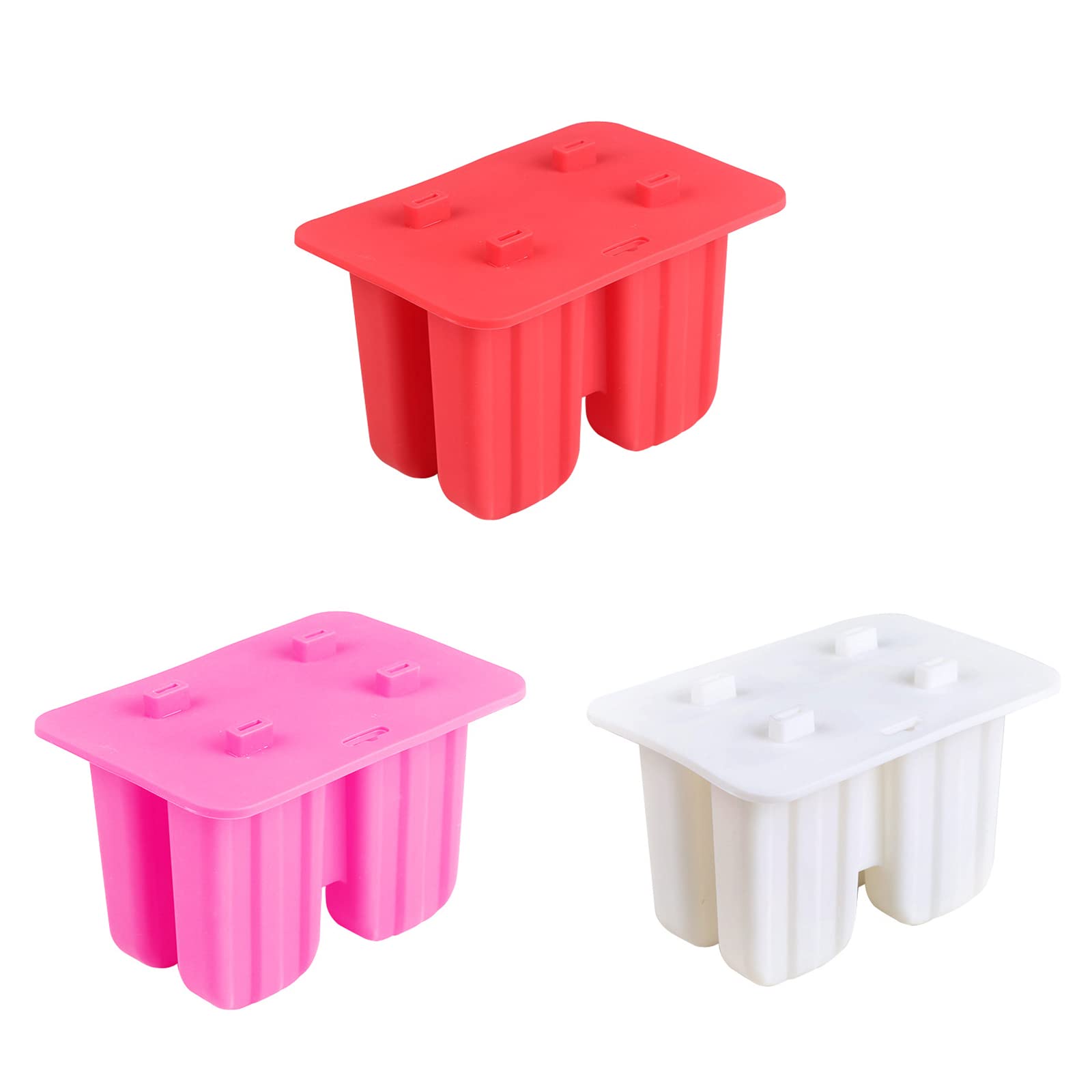 Moldes para polos， Moldes de silicona de 4 cavidades de grado alimenticio for cocina casera, molde de silicona for máquina de helado B