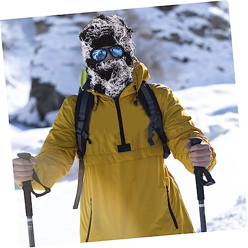 KESYOO Mascarilla de Lana para Hombres y Mujeres Invierno Antiviento Máscara Facial Completa para Actividades al Aire Libre, Gorro Cálido para el Cuello, Negro miniatura 7