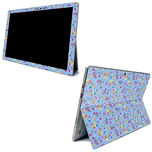 Image of MightySkins Carbon Fiber Skin for Microsoft Surface Pro 7 - Castle Unicorns | Textured Carbon Fiber Finish | Easy to Apply, Remove, and Change Styles | Made in The USA