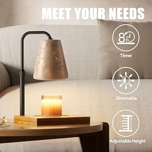 Candle Warmer Lamp with Timer, Adjustable Height Dimmable Candle Lamp Warmer for Bedroom, Wax Warmer Lamp for Scented Candles with Marble, 2 Bulbs House Warming Gifts for Mom (Slant) Candle Warmer Lamp with Timer Adjustable Height Dimmable Candle Lamp Warmer for Bedroom Wax Warmer Lamp for Scented Candles with Marble 2 Bulbs House Warming Gifts for Mom Slant