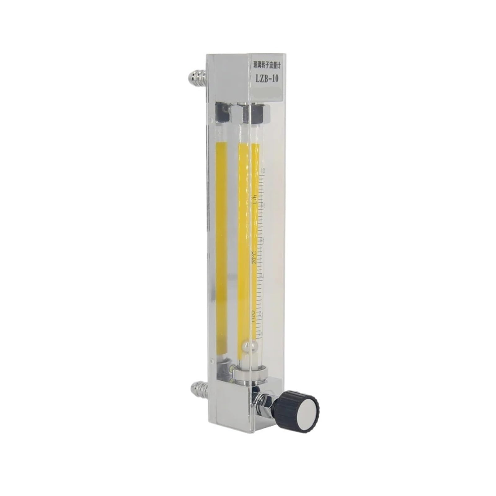 LZB -4, caudalímetro rotámetro de Vidrio con válvula de Control for líquido y Gas.(40-400 LPH for Gas)