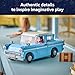 LEGO Harry Potter Enchanted Flying Ford Anglia Car Building Toy for Boys & Girls - Book Shelf & Bedroom Decor for Ages 14+ - W/Harry, Ron, & Hedwig Minifigures - Gift Idea for Birthdays - 76470