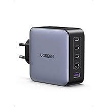 UGREEN Nexode Caricatore USB C, Caricabatteria 5 Porte GaNInfinity Ricarica Rapida USB C Compatibile con iPhone 17 Pro Max Air, Serie 16-12, Galaxy S25, Pixel, MacBook