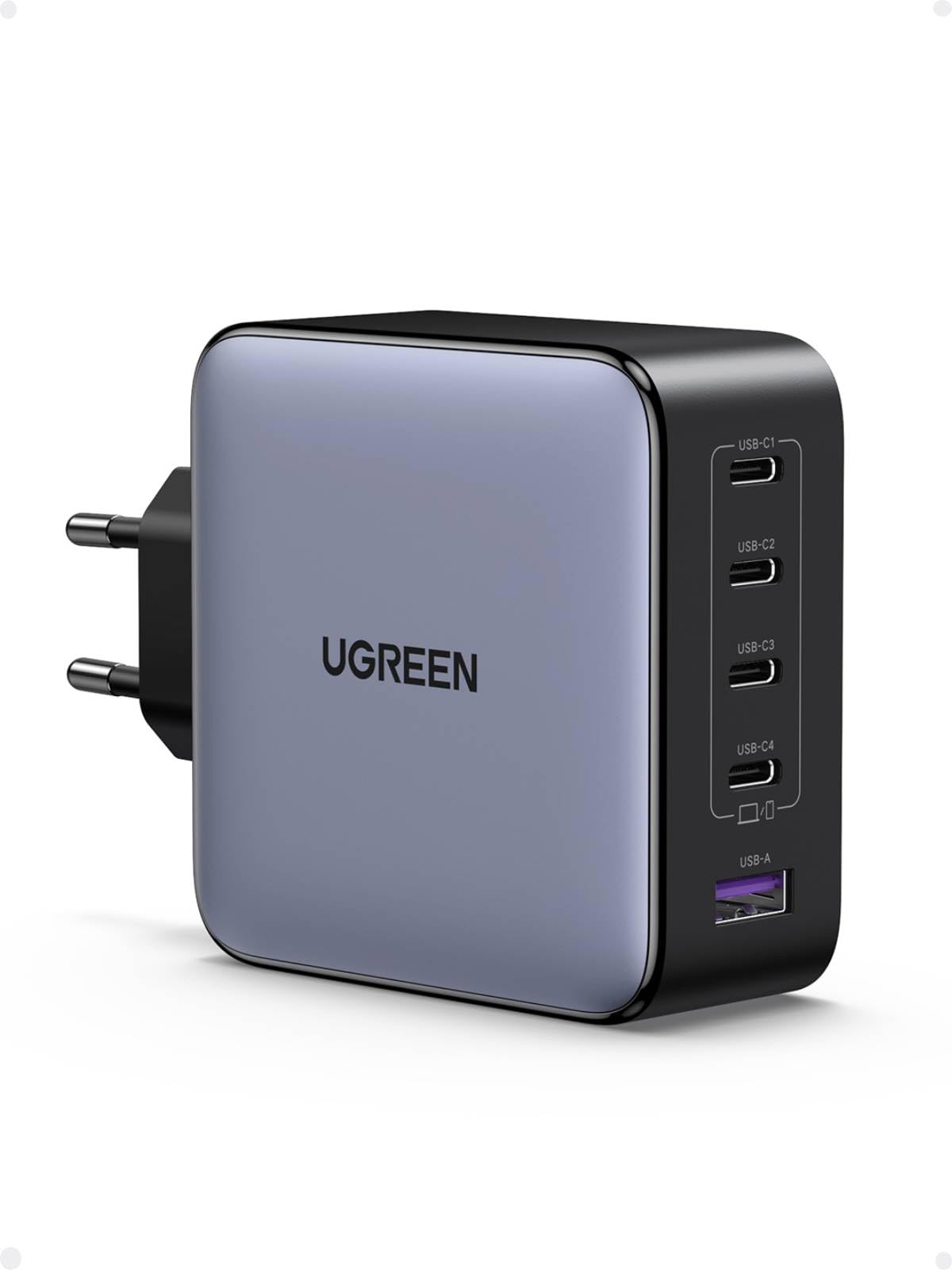 UGREEN Nexode Caricatore USB C, Caricabatteria 5 Porte GaNInfinity Ricarica Rapida USB C Compatibile con iPhone 17 Pro Max Air/Serie 16-12, Galaxy S25, Pixel, MacBook