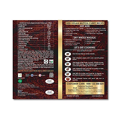 Image of GoodDot Vegetarian Bytz - Ready to Cook | Plant Based Meat, Vegetarian & Vegan Friendly, Ready Masala, Indian Spice Mix