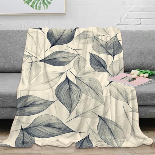 Couverture de canapé feuilles imprimée 3D pour vos soirées - 3