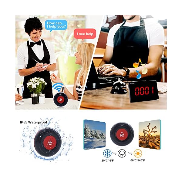 Waterproof Nurse Call CallToU Wireless Calling System Caregiver Call Button Patient Call Bell ...