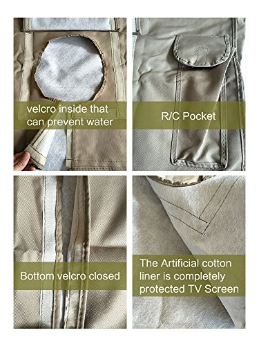 A1Cover Outdoor 60"-65" Tv Set Cover,Scratch Resistant Liner Protect Led Screen Best-Compatible With Standard Mounts And Stands (Tan) … #TOP5